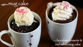 mug cake  microwave cake recipe  brownie mug cake amp red velvet mug cake [upl. by Suiradal]