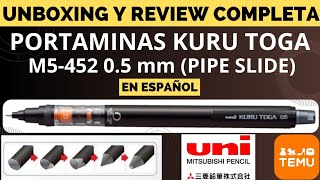 Unboxing y Review Completa del Portaminas KURU TOGA M5452 05 mm PIPE SLIDE UNI BALL Mitsubishi [upl. by Susanetta]