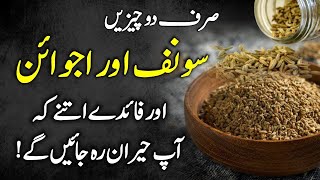 Health Benefits Of Carom Seed And Fennel Seeds Urdu Hindi  Saunf Aur Ajwain K Fayde [upl. by Nason809]