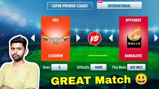 Lucknow Vs Banglore 5 Overs Cricket Gameplay With Facecam amp Hindi Commentary [upl. by Rinum562]