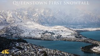 Queenstown First Snowfall Winter 2021  Shotover to Queenstown City Centre  New Zealand Driving 4K [upl. by Kiyohara]