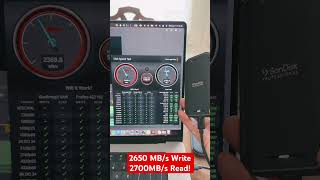 Sandisk ProG40 4TB SSD Speed Test 🔥🏎️💨 on MacBook Pro videoediting ssd sandisk [upl. by Yclehc]