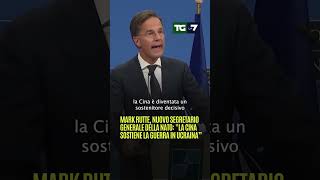 Mark Rutte nuovo segretario generale della Nato quotla Cina sostiene la guerra in Ucraina” [upl. by Trevethick]