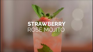 Recipe Inspiration Strawberry Rosé Mojito [upl. by Nyladnohr576]