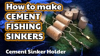 HOW TO MAKE CEMENT FISHING SINKERS  Sinker Holder [upl. by Juakn]