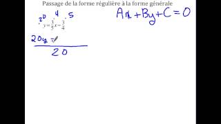 La droite Passage des formes régulières générales et symétriques [upl. by Killoran]