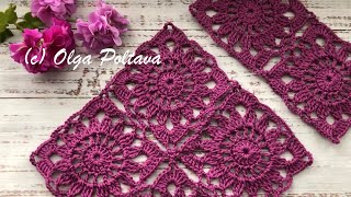 How to crochet and join lacy crochet motifs Beautiful motif for a summer blouse Video Tutorial [upl. by Valerie]