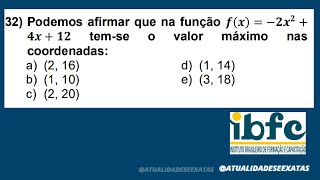 QUAL É A RESPOSTA  FUNÇÃO DO SEGUNDO GRAU  VALOR MÁXIMO [upl. by Xxam500]