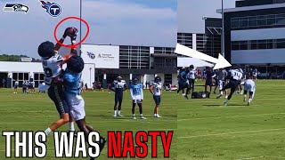 The Seattle Seahawks Ten Titans Joint Practice Highlights Are NASTY  Seahawks Titans Camp News [upl. by Nolek]