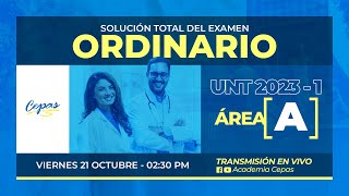 ✅Solucionario examen de admisión UNT 2023  I  modalidad ORDINARIO  área A [upl. by Ordnas]