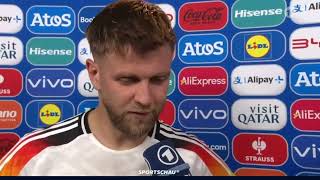 Deutschland Spanien EM 12 Interview Niclas Füllkrug [upl. by Enerod742]