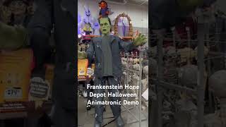 Frankenstein Home Depot Halloween Animatronic Demo [upl. by Seow]