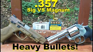 357 Sig VS 357 Magnum  Heavy Bullets [upl. by Emlen374]