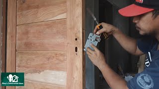 How to install mortise door lock Paano mag install ng mortise lock DIY Do it your own [upl. by Florry]