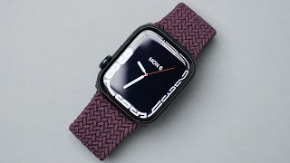 Apple Watch Series 7 Braided Solo Loop Impressions Dark Cherry Shorts [upl. by Celle]