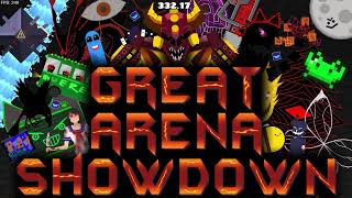 Geometry Dash Insane Demon Great Arena Showdown by AstralityAngel All coins [upl. by Nadeen]