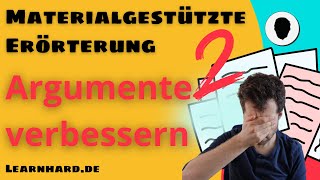 Materialgestütze Erörterung  Argument verbessern  typische Fehler [upl. by Avle]