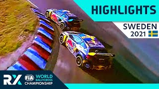 World RX Final Highlights  World RX of Sweden  Rallycross Highlights from Höljes [upl. by Marylee]