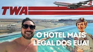 COMO É DORMIR no HOTEL do AEROPORTO de Nova York 🇺🇸Preços do TWA HOTEL em JFK que PAROU no TEMPO [upl. by Seafowl]