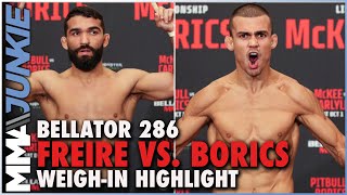 Bellator 286 Patricio Freire vs Adam Borics WeighIn Highlight [upl. by Wilhelmine558]