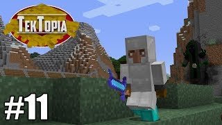 TekTopia 11  Necromancer Fight Minecraft Villager Mod [upl. by Atinhoj362]