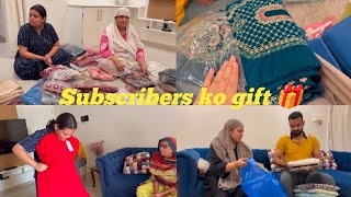 Saba Ne Diya Subscribers Ko Kapde 🎁 💞ll Sanny Ne Kiya Packing Me Help 🥰 [upl. by Kalin428]