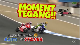 Moment Tegang Valentino Rossi vs Casey Stoner Race Battle paling Gila  MotoGP 🏍️ [upl. by Rosene]