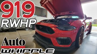 2018 Mustang GT Whipple Supercharger 900 RWHP DYNO 10 RIB 17 psi E85 Automatic Headers [upl. by England]