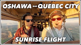 Flying Into The Sunrise Quebec City CYQB International Airport  Glens Hangar [upl. by Lacagnia]