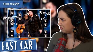 First Time Listening To FAST CAR Tracy Chapman amp Luke Combs  Vocal Coach Reaction amp Analysis [upl. by Eanel]