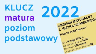 Matura 2022 niemiecki podstawowy klucz Omówienie i komentarz do rozwiązań Odpowiedzi egzamin [upl. by Ynoep]