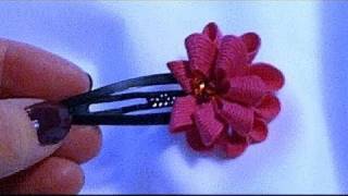 How to Make a RicRac Flower Day 40 [upl. by Yllor912]