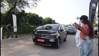 The MG Windsor EV  Indias First Intelligent CUV  National Media Drive  Flag Off [upl. by Uttica147]