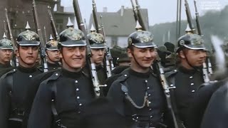 Germany 1914  HD Colorization — Corporals in Training Arrive at Wetzlar [upl. by Ayouqes112]