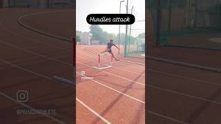 Hurdle technique  hurdles race  400m hurdles race technique  trackandfiel viralvideo yt [upl. by Arikaahs]