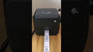 Zebra ZD220 Thermal Transfer Printer Printing on to Satin [upl. by Merrick787]