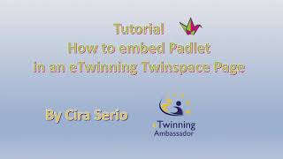 Incorporare Padlet nel Twinspace etwinning padlet [upl. by Marella]