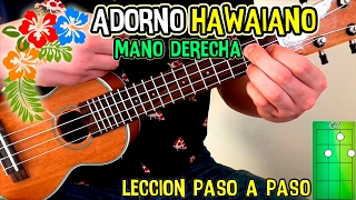 Como adornar tus rasgueos para sonar hawaiano en ukulele D triplete o abanico de mano derecha [upl. by Lliw]