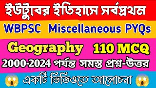 WBPSC Miscellaneous geography previous year gk question paper 20002024 Miscellaneous gk class 2024 [upl. by Asteria]