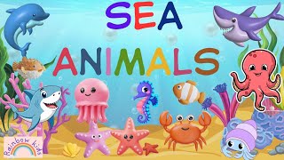 Sea Animals for kids  Aquatic Animals Names and videos English Vocabulary [upl. by Germin]