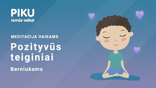 Pozityvūs teiginiai berniukams  Meditacija vaikams [upl. by Owens]