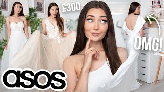 TRYING ON WEDDING DRESSES FROM ASOS I SPENT £700 [upl. by Dijam631]