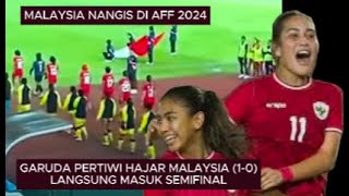 TIMNAS PUTRI INDONESIA HAJAR MALAYSIA 10 AFF 2024 INDONESIA LANGSUNG MASUK SEMIFINAL [upl. by Airpac]