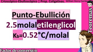 Calcula el 𝒑𝒖𝒏𝒕𝒐 𝒅𝒆 𝑬𝑩𝑼𝑳𝑳𝑰𝑪𝑰Ó𝑵 05 molal glucosa 05 molal NaCl 05 molal CaCl₂ [upl. by Cresida]