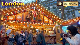 London Christmas Markets Tour 2024 Big Ben to Piccadilly Circus in 4K60 [upl. by Libyc]