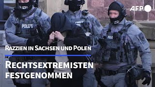 Razzia gegen Rechtsextremisten in Sachsen  AfDPolitiker festgenommen  AFP [upl. by Orme]