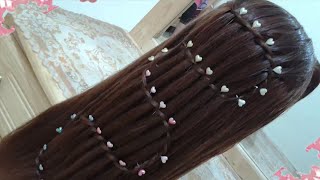 peinados elegantes y sencillos faciles para cabello largo bonitos y rapidos con trenza para chica36 [upl. by Rovelli72]