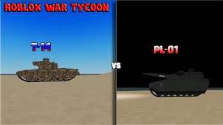 T14 vs PL01 in ROBLOX War Tycoon [upl. by Aryt272]