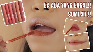 SWATCHES WARNA BARU Wardah Velvet Lip Mousse New Shades [upl. by Riess]