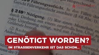 Nötigung im Straßenverkehr Welche Strafe droht mir als Beschuldigter Frag einen Verkehrsanwalt [upl. by Clemens]